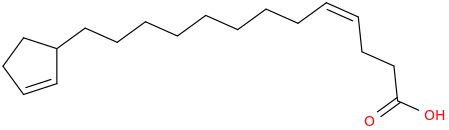 4 tridecenoic acid, 13 (2 cyclopenten 1 yl) , (4z) 